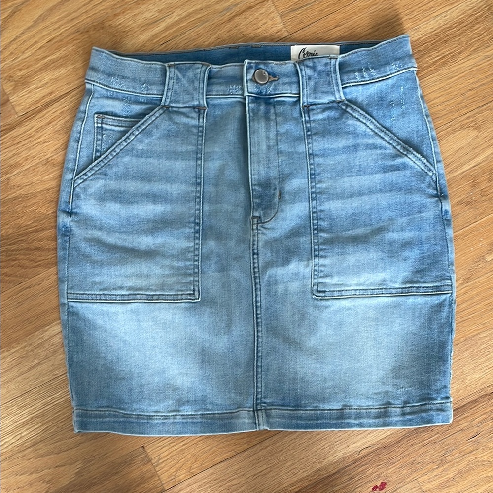 Cosmic Blue Love Women's Blue Jean Skirt